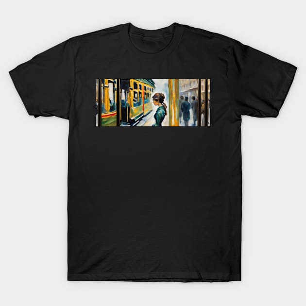 The Art of Trams - Impressionism Style #001 - Mugs For Transit Lovers T-Shirt by coolville